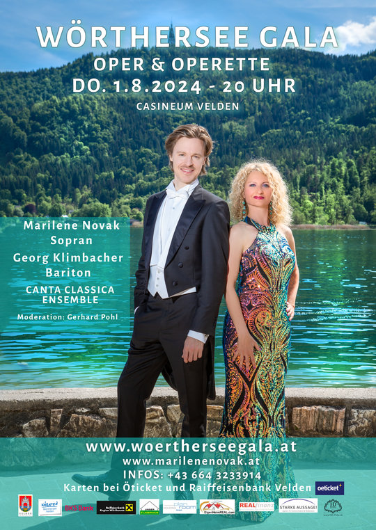 Plakat Wörthersee Gala 1.8.2024 um 20:00 Uhr in Velden