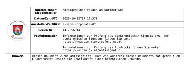 Vermerk das ein Dokument mit der Amtssignatur versehen wurde