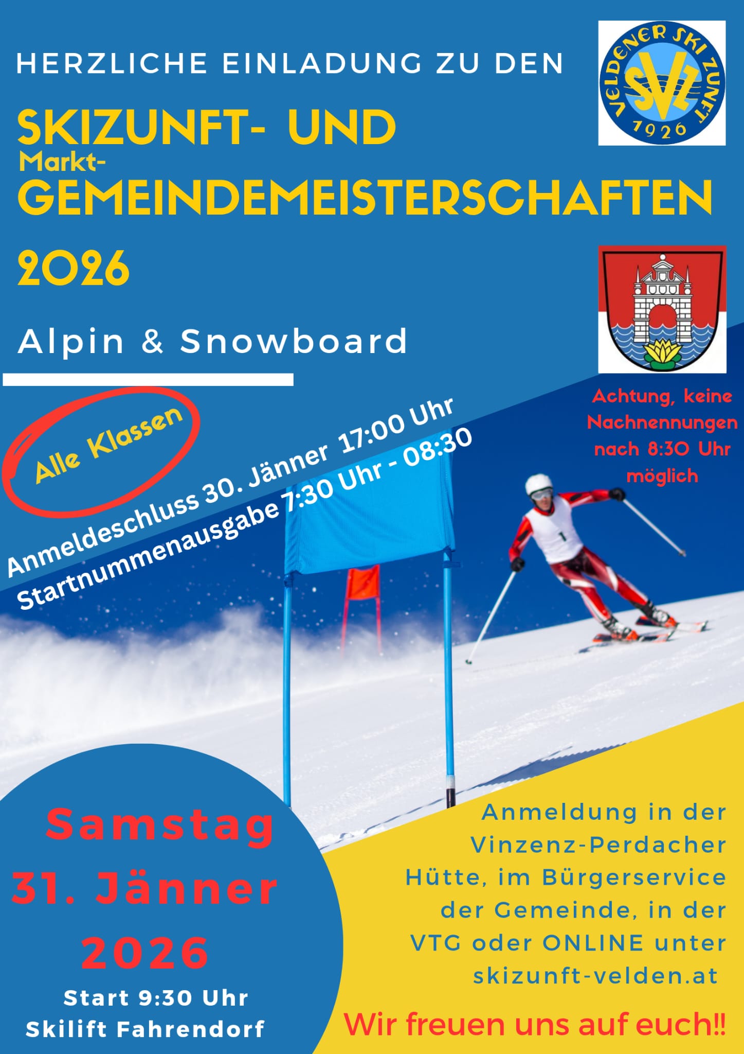 Flyer Skizunft- und Marktgemeindemeisterschaften 2026